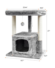 SYANDLVY cat-tree condo with plush perch creates a warm hideaway retreat