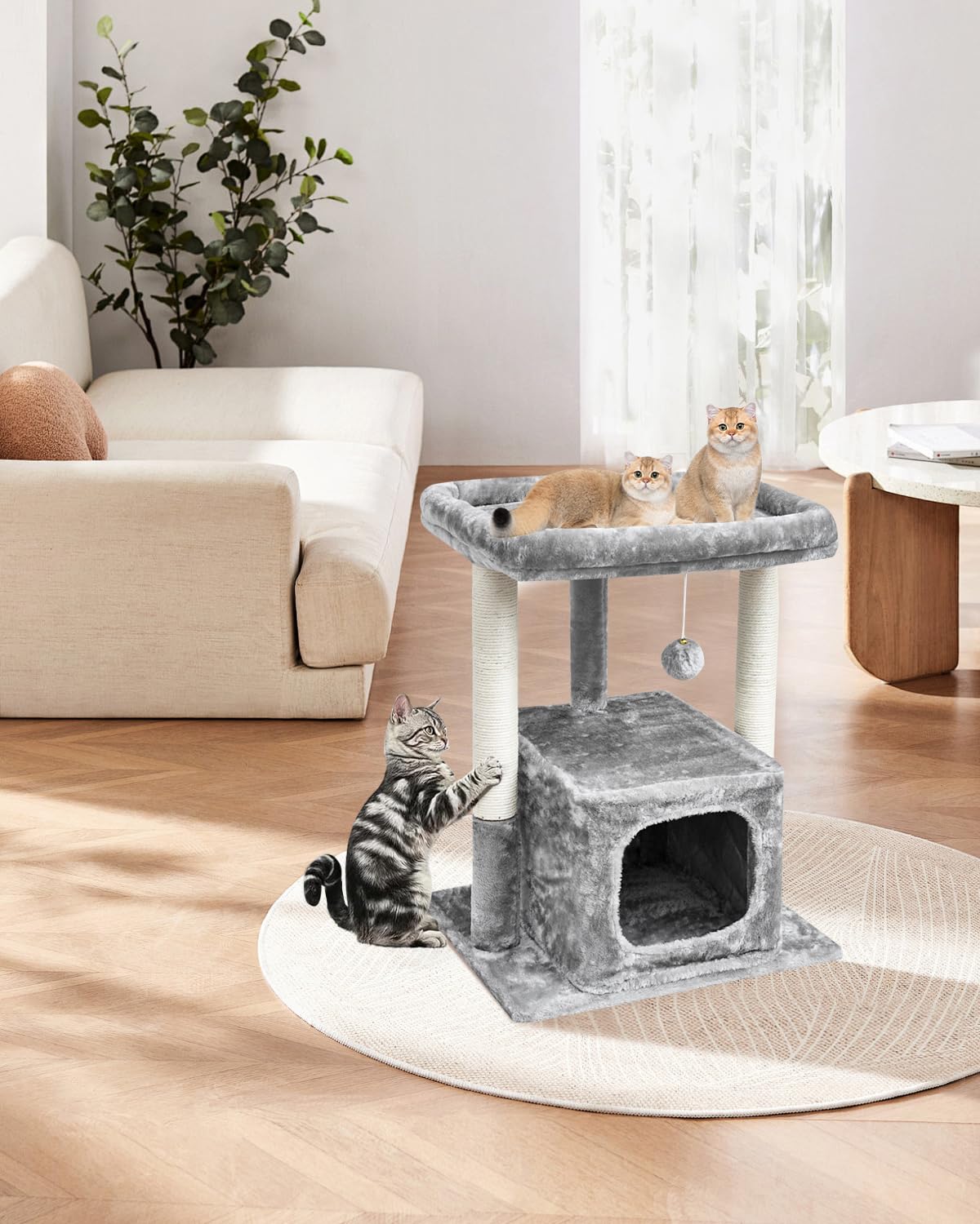 SYANDLVY cat-tree modern grey design blends with home decor