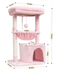 SYANDLVY cat tree scratching post close-up demonstrates durable sisal for cat scratching.