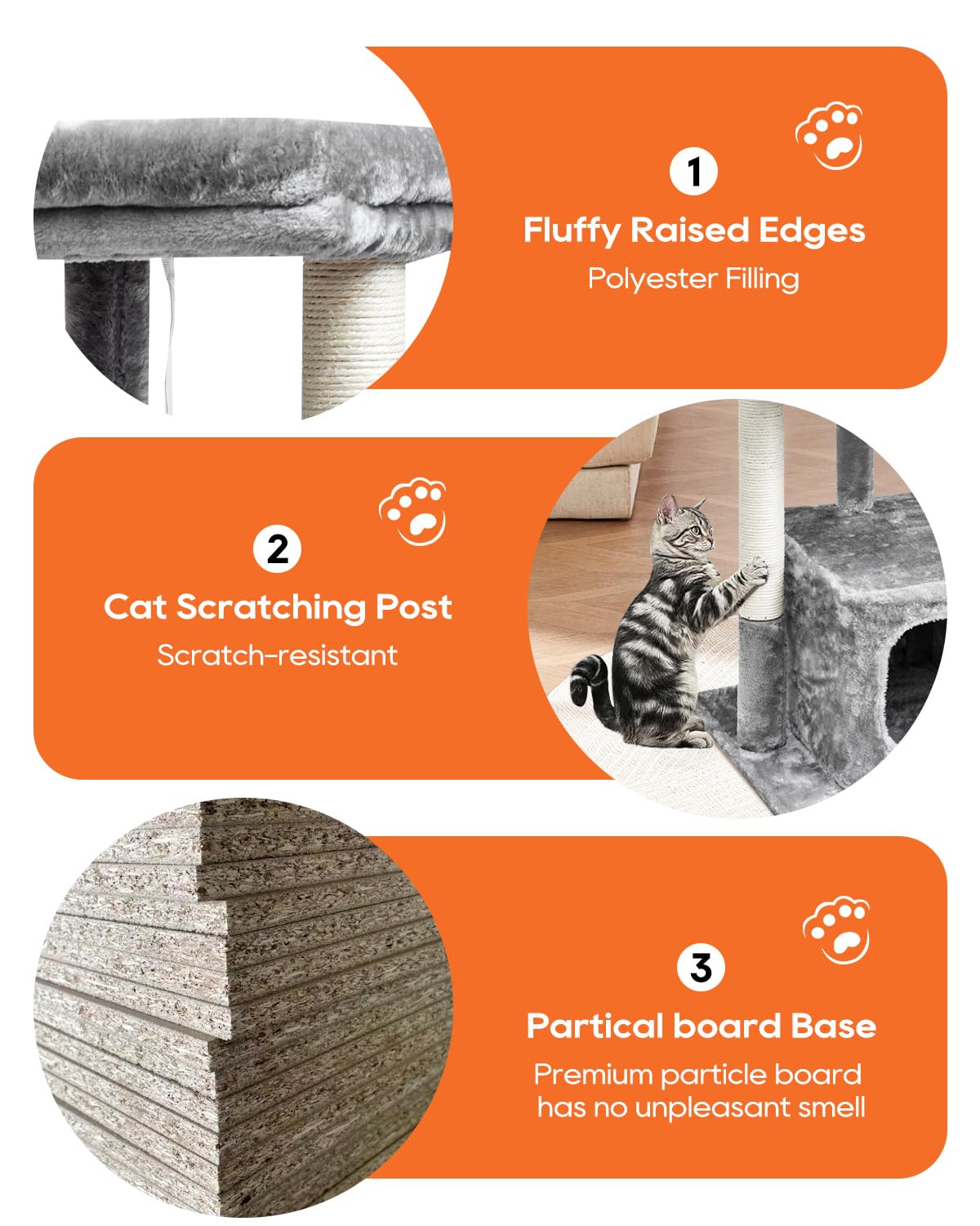 SYANDLVY cat-tree strong base and materials ensure stable playtime