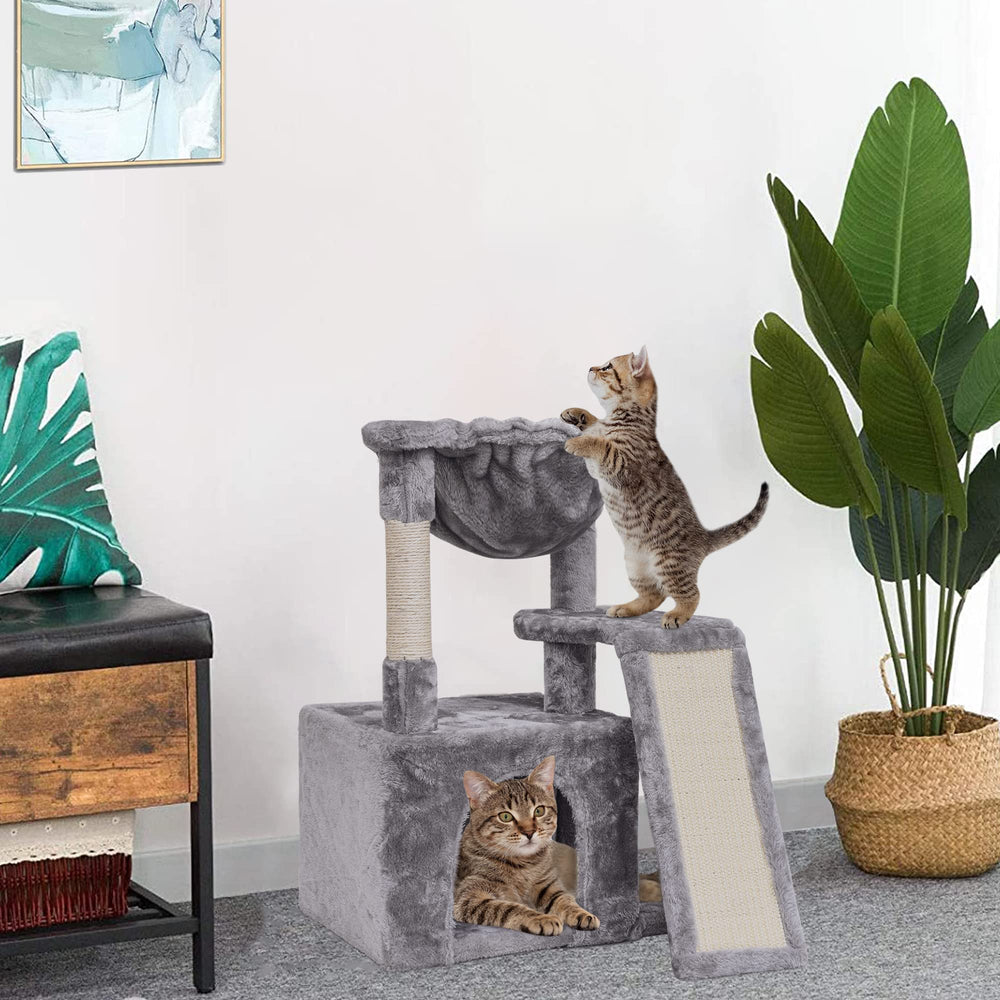 SYANDLVY cat tree sturdy base plates ensure safety during jumps