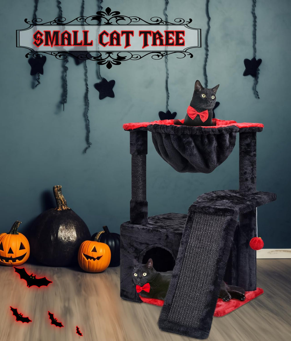 SYANDLVY Gothic Cat Tree easy assembly—clear instructions for quick setup.