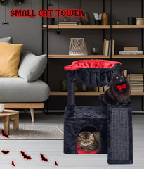 SYANDLVY Gothic Cat Tree sisal post and board—protect furniture while encouraging active scratching.