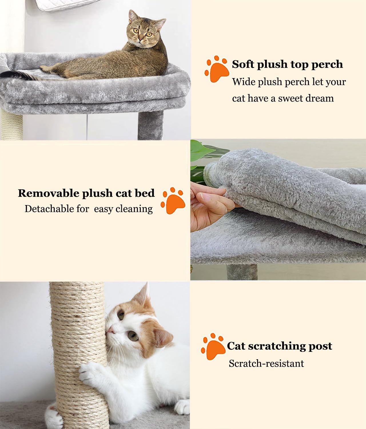 SYANDLVY sturdy base keeps climbing safe for energetic felines.