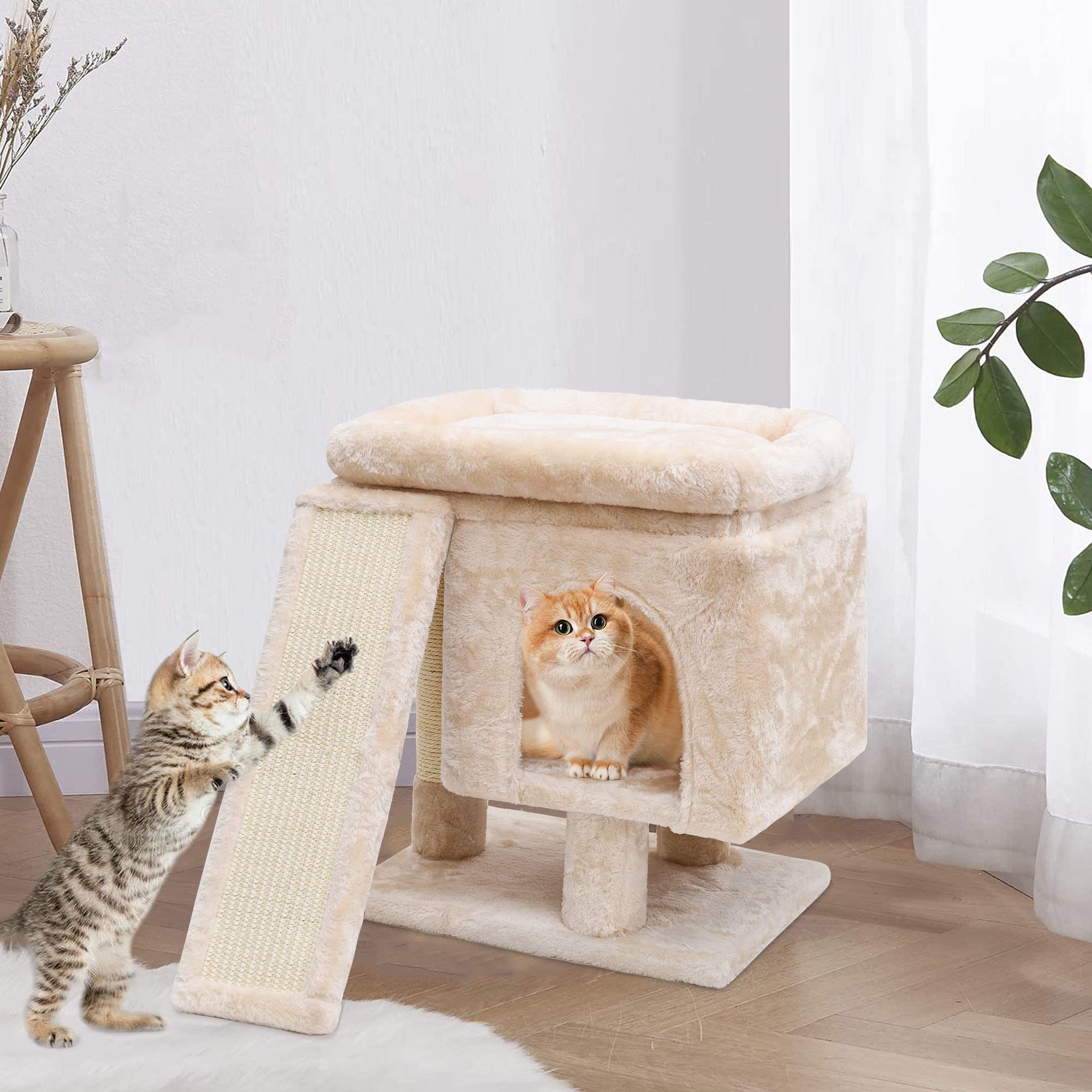 SYANDLVY cat tree compact dimensions suitable for apartments