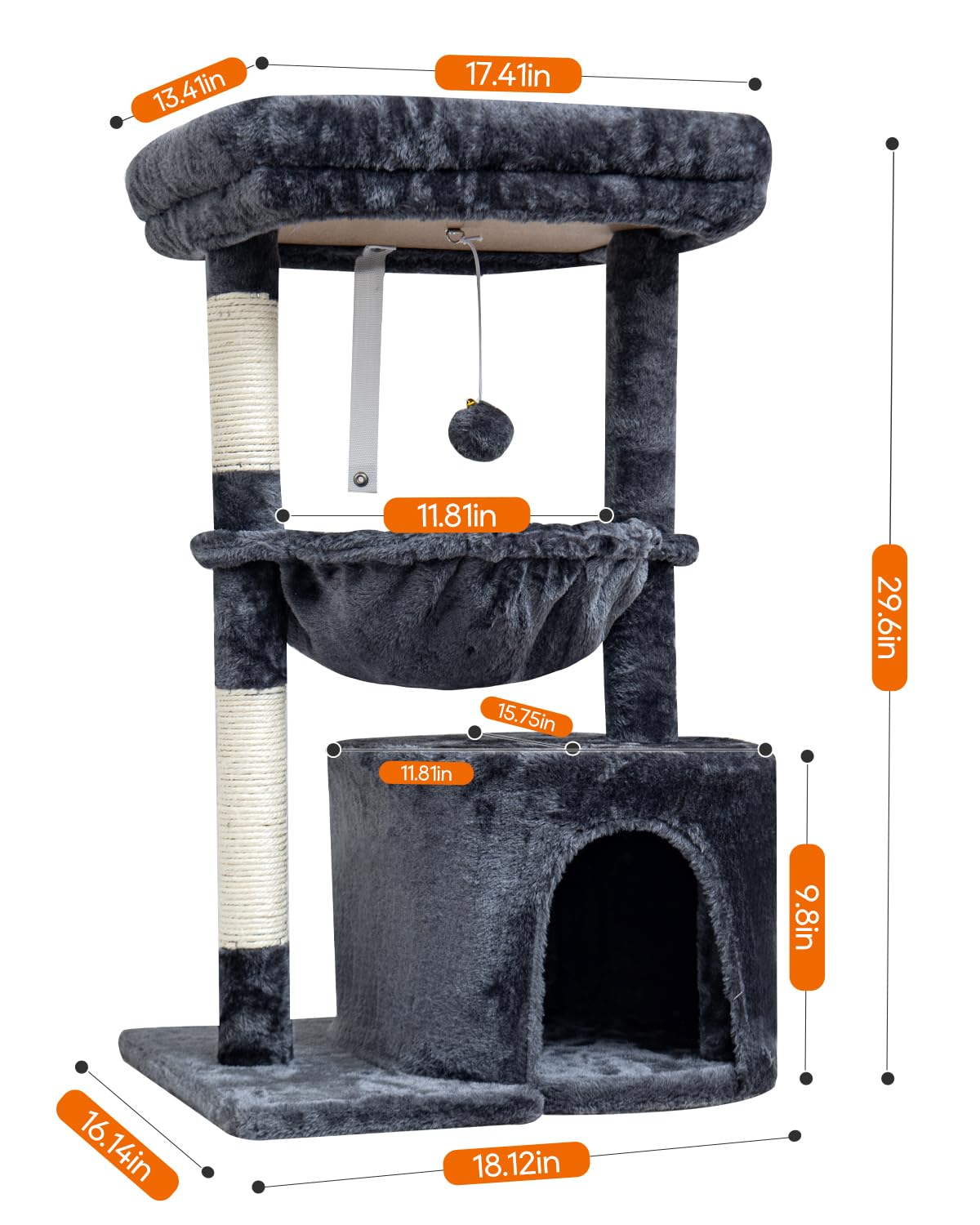SYANDLVY cat tree sisal posts help satisfy scratching urges while protecting furniture