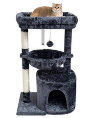 SYANDLVY small cat tree top perch provides a cozy elevated view for indoor cats
