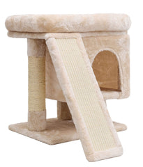 SYANDLVY cat tree beige top plush perch for cozy lounging