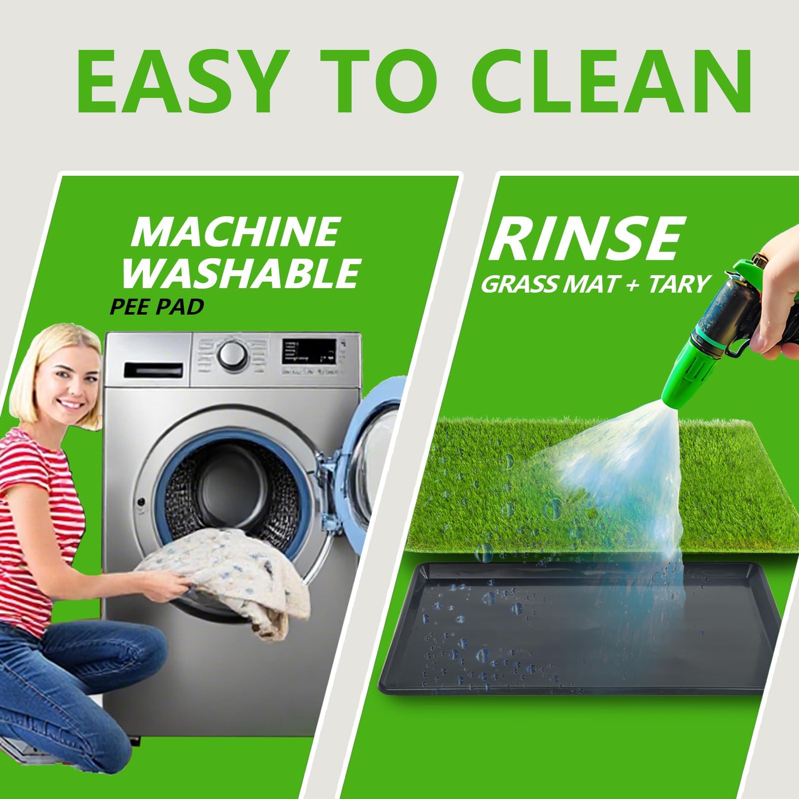 SyFatWeen easy-clean system with warm soapy water for quick maintenance.
