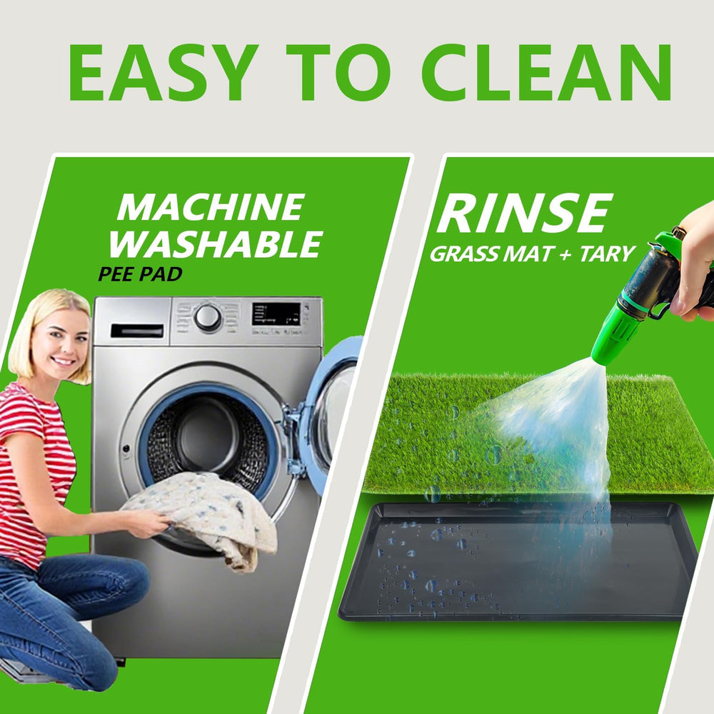 SyFatWeen easy-clean grass mat resists dirt buildup