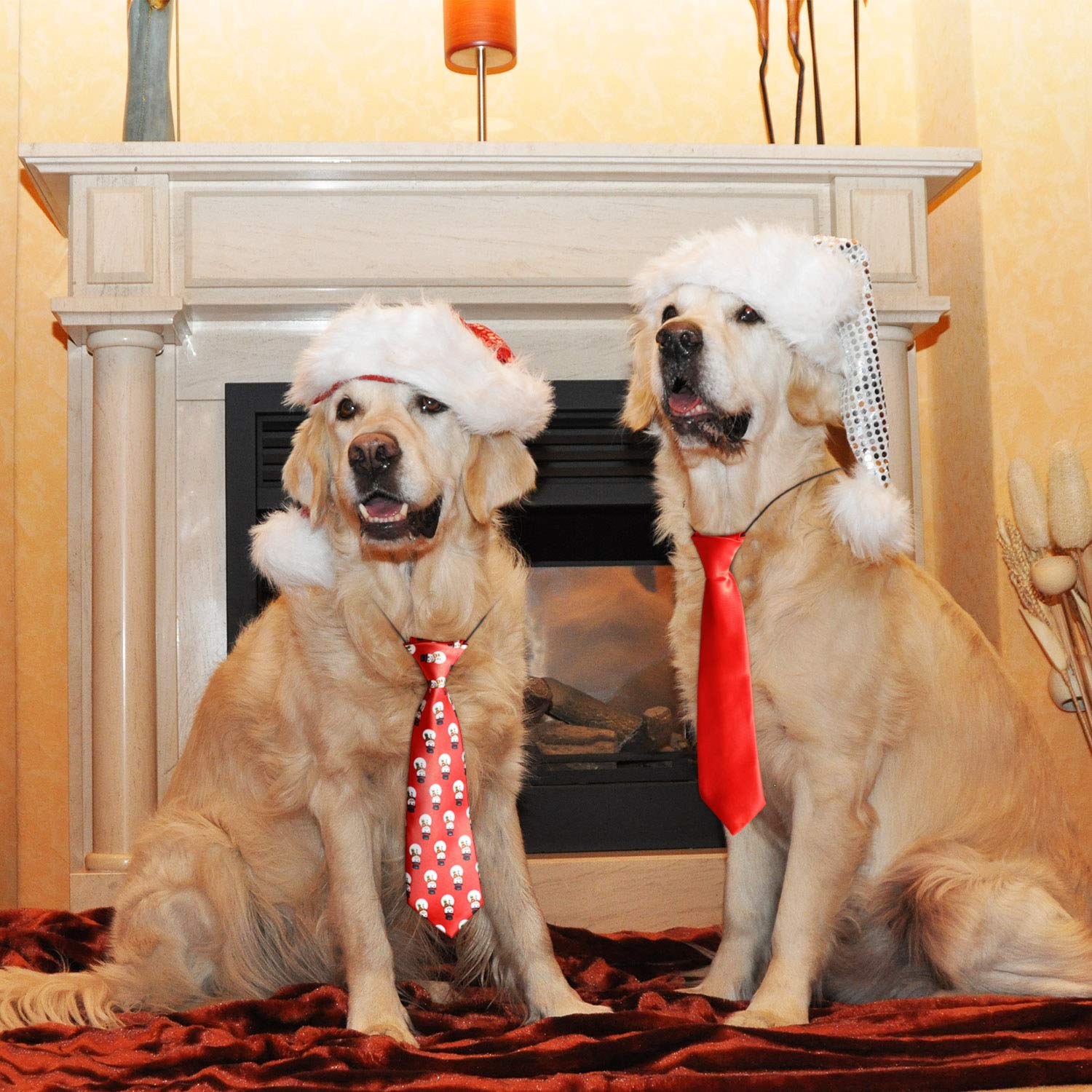 Syhood Christmas dog tie snowman pattern ideal for party grooming and photo ops.