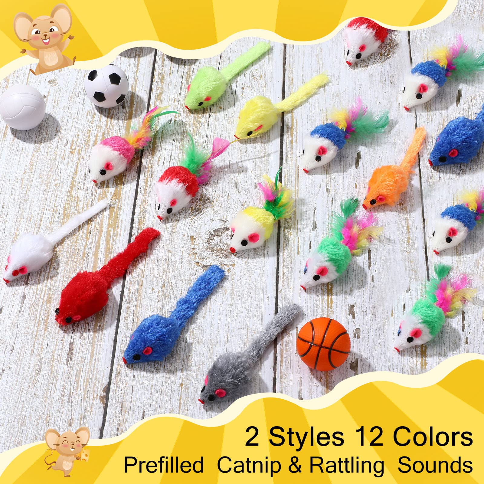 Syhood indoor cat mice toys promote independent play and exercise.