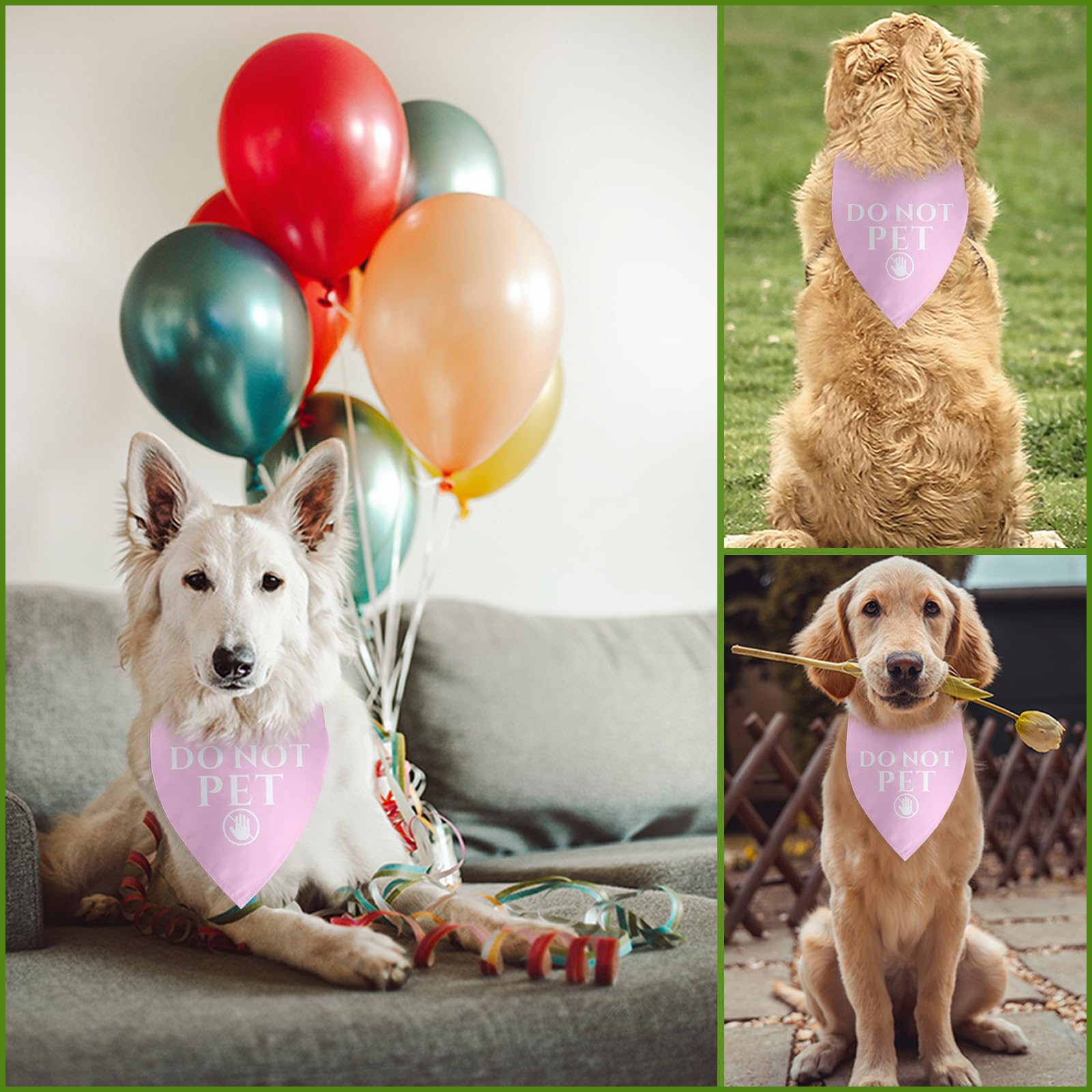 SYIJIMSJKT Do Not Pet Bandana is machine washable for easy care.