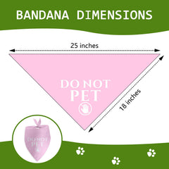 SYIJIMSJKT Do Not Pet Bandana used as a charming photo prop for pet portraits.
