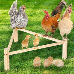 SYMDROMIA chicken perch assembly with pine sticks for easy coop setup