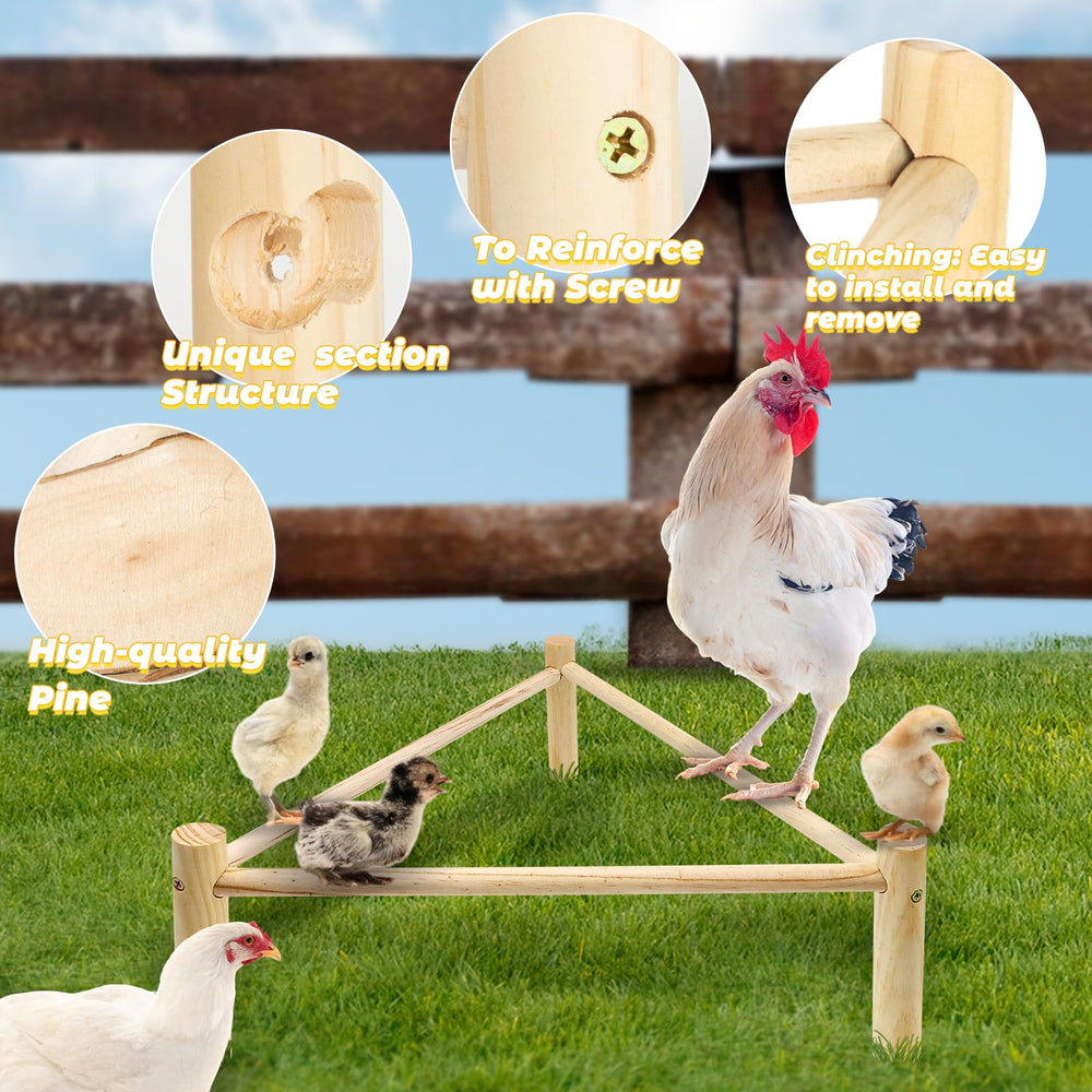 SYMDROMIA triangular coop perch creates space for nesting or roosting
