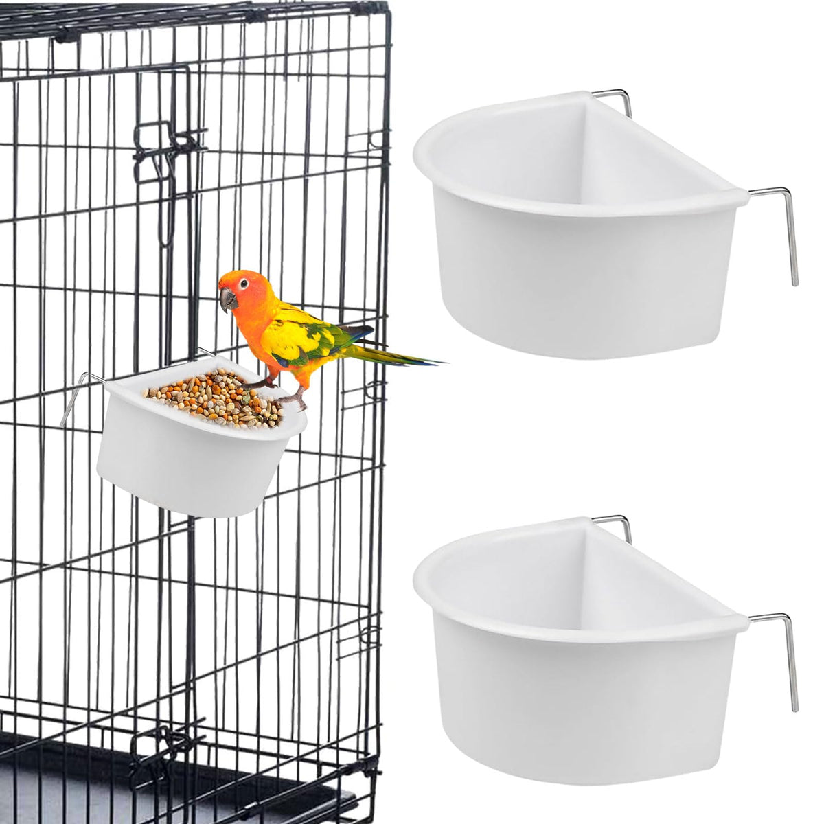 Symphonyw bird feeder set 2pc provides convenient feeding for seed-loving small birds.