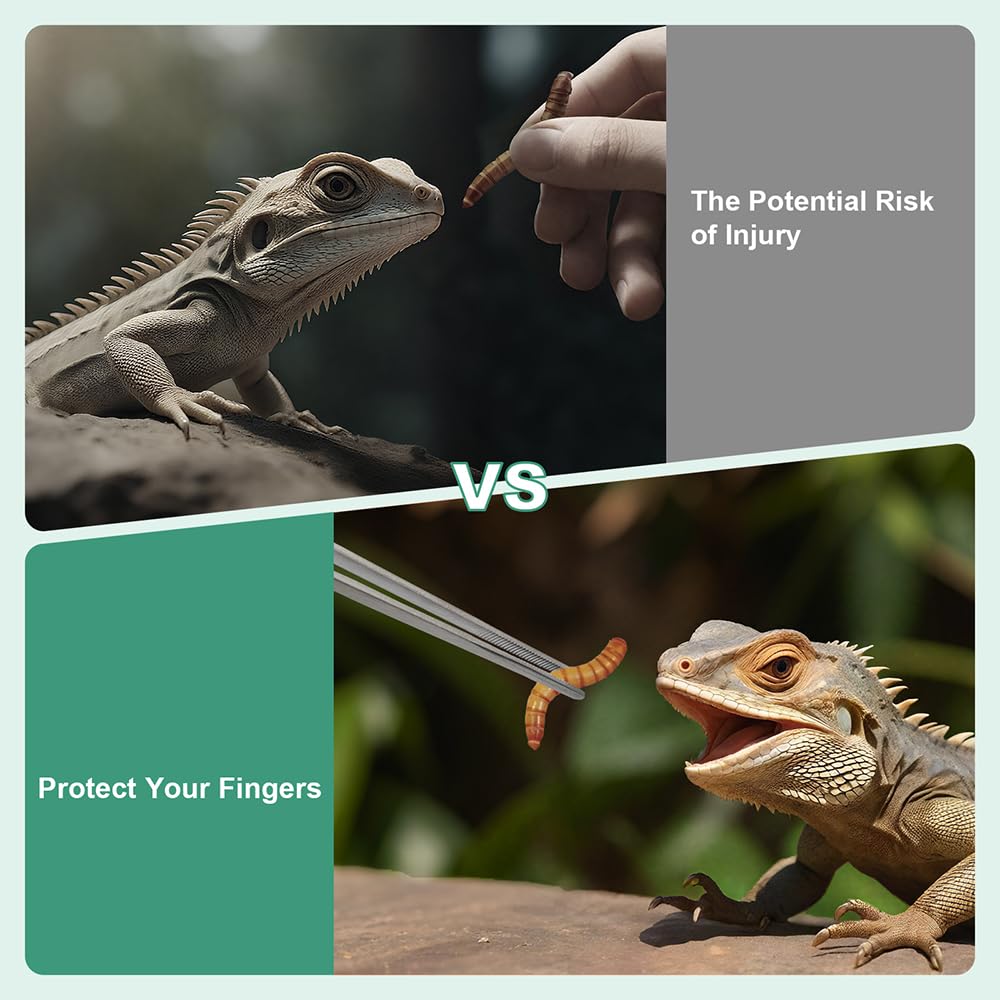 Syn-zer curved-tip control tongs aiding precise guiding of reptiles.