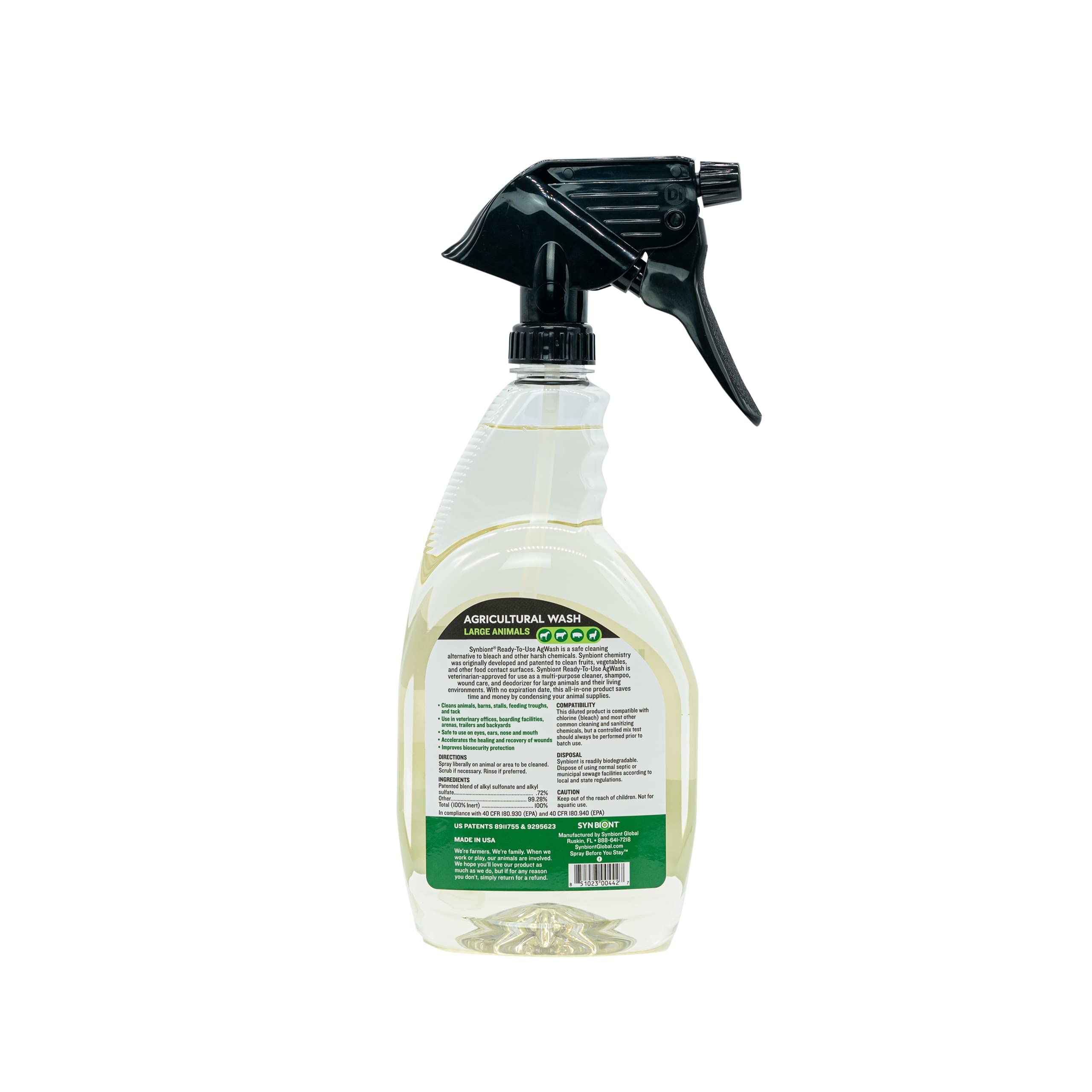 SYNBIONT AGRICULTURAL WASH trailer-cleaning scene shows versatile farm cleaner