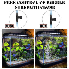 SynHHnergyx black T-shaped hose connector enables easy adjustable airflow in tanks