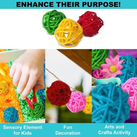 Synra rattan balls activity foraging play to entertain parrots during enclosure time.