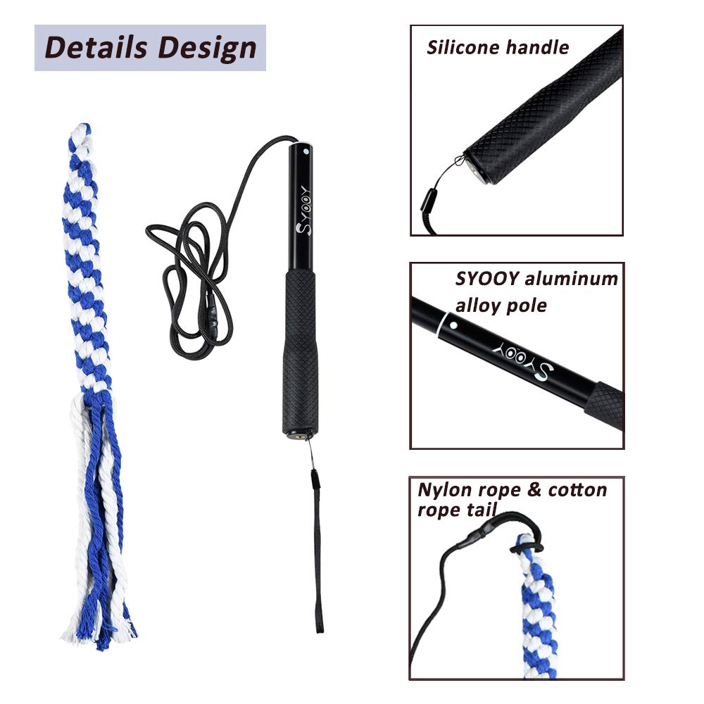 SYOOY Flirt Pole comfortable handle designed for extended outdoor sessions.