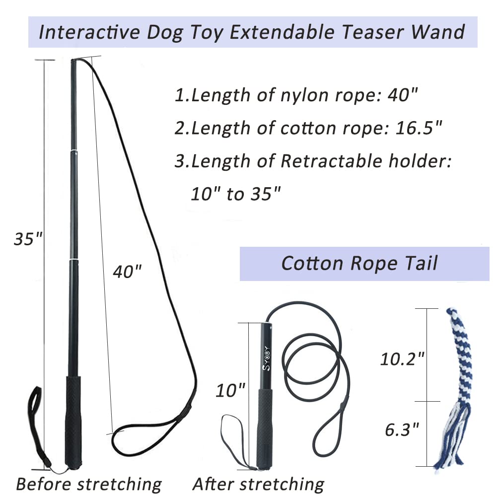 SYOOY Flirt Pole stretch cord shown ready for pursuit and tug workouts.