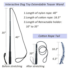 SYOOY Flirt Pole stretch cord shown ready for pursuit and tug workouts.