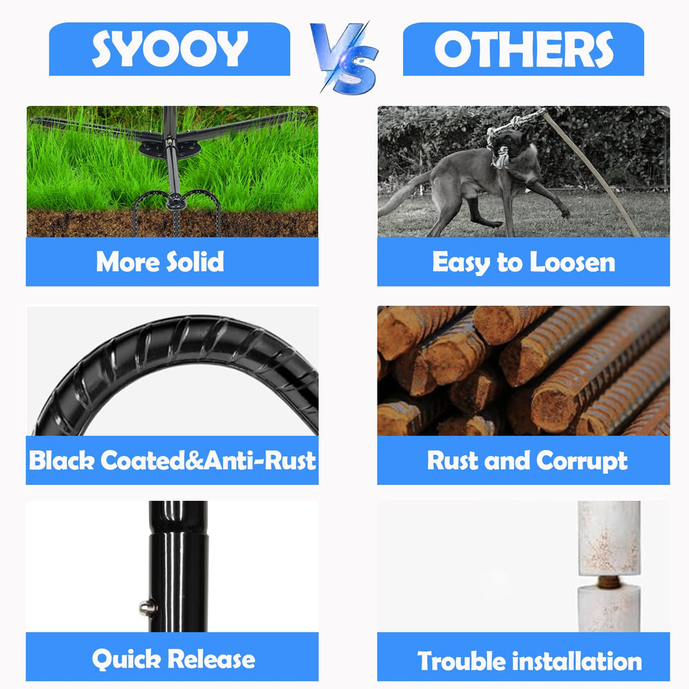 SYOOY tether easy installation for quick yard setup and use.