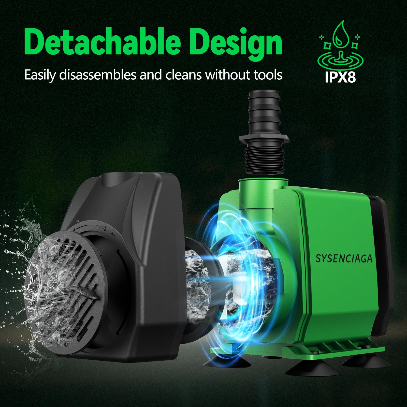 SYSENCIAGA 3 nozzles included for different spray patterns