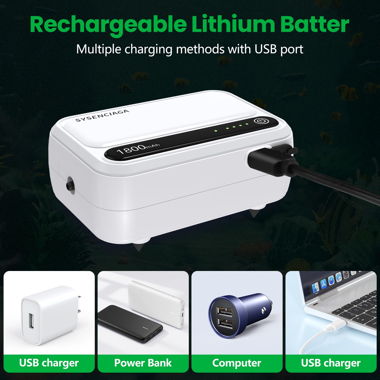 SYSENCIAGA aquarium air pump one-year-warranty, durable support and reassurance.