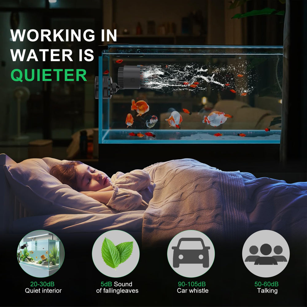 SYSENCIAGA aquarium wave maker quiet operation reduces noise while circulating water