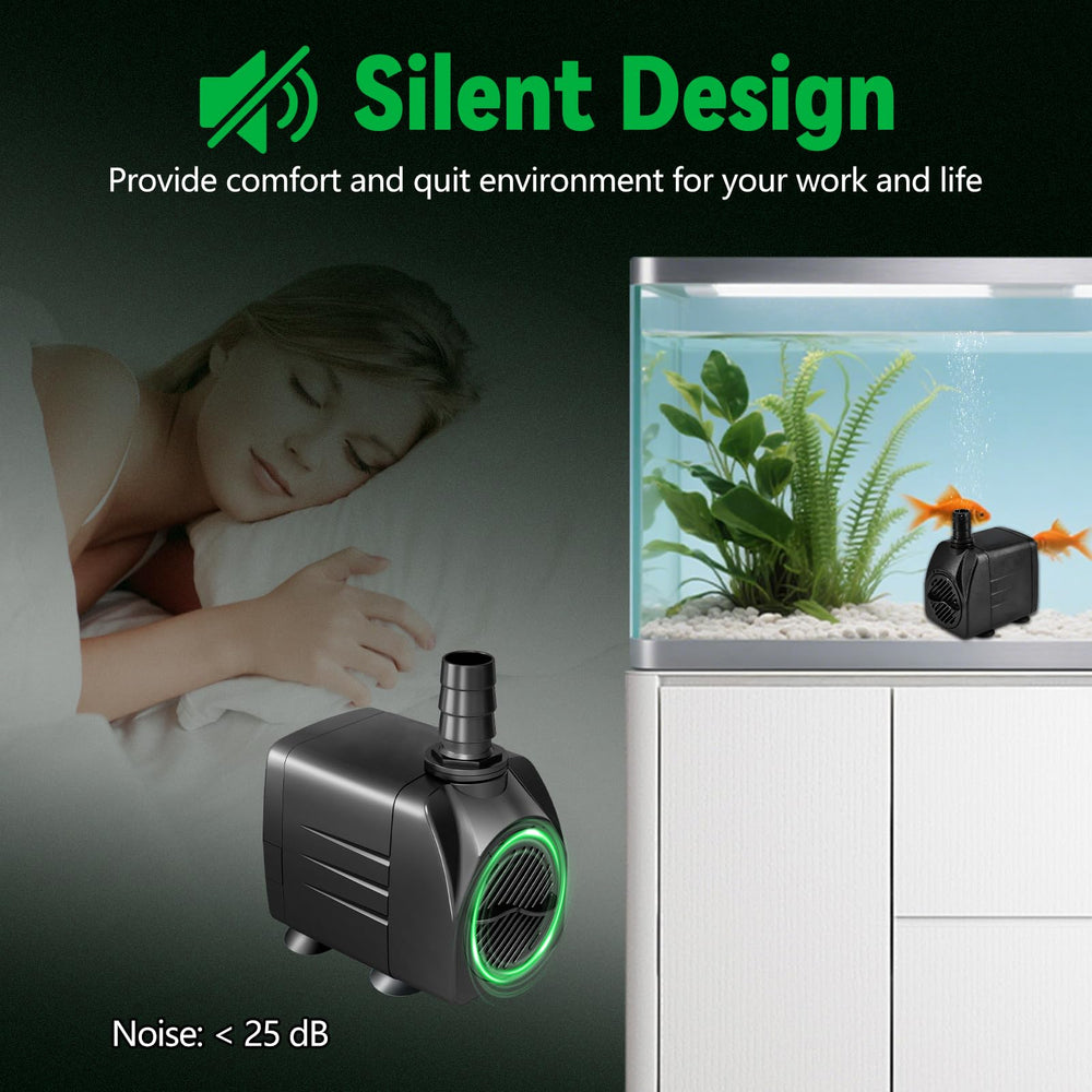 SYSENCIAGA pump aquarium setup demonstrates adjustable flow and spray options