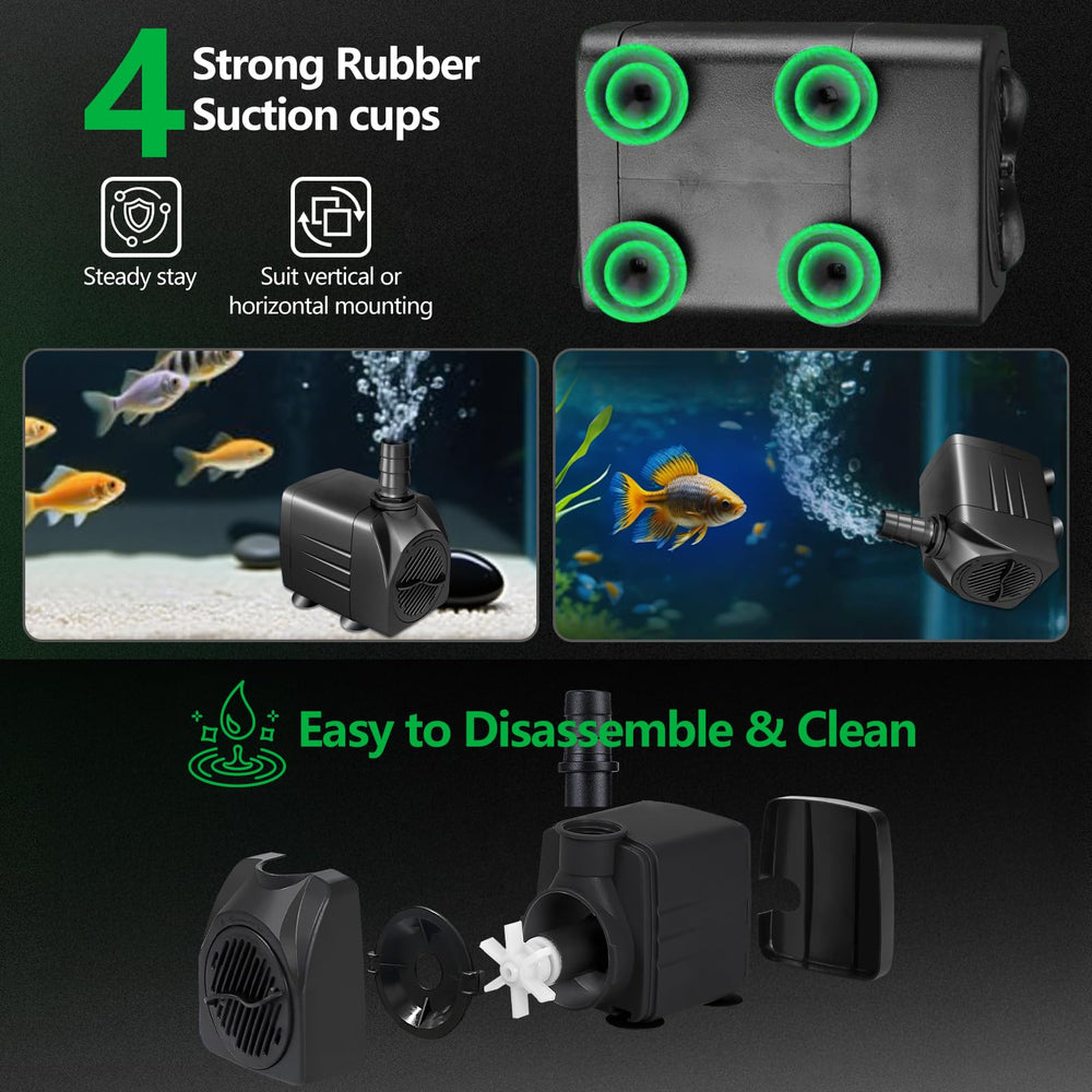SYSENCIAGA pump in pond fountain illustrates lift and versatile placement