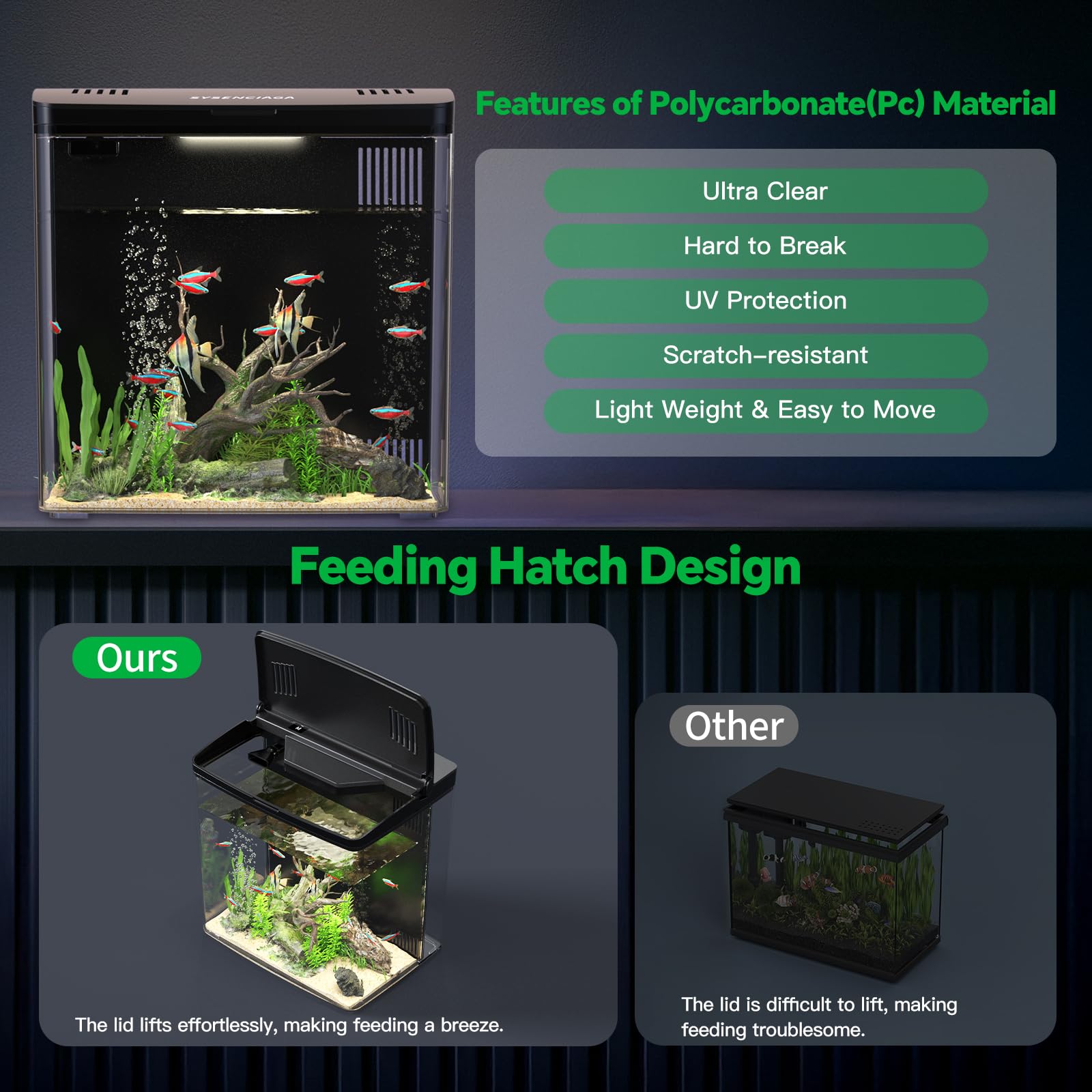 SYSENCIAGA quiet pump demonstrates steady circulation for calm underwater life