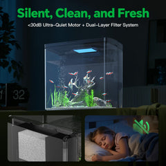 SYSENCIAGA self-circulating filtration keeps water clear and reduces maintenance