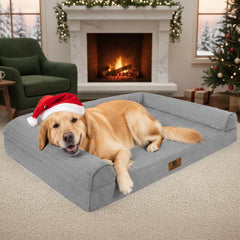 Sytopia 42-inch dog bed front view demonstrates large-dog orthopedic support.