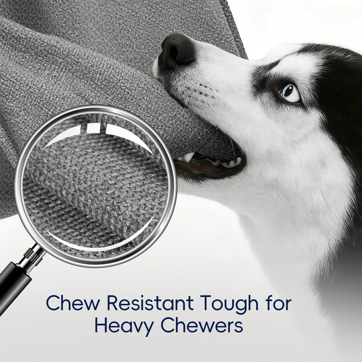 Sytopia chew-proof cover closeup emphasizes easy removal and cleaning convenience.