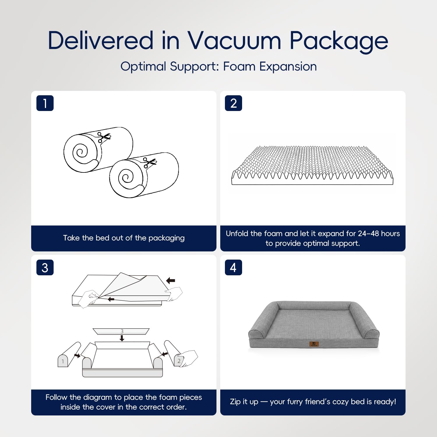 Sytopia CertiPUR-US foam core close-up underscores durable, high-quality support.