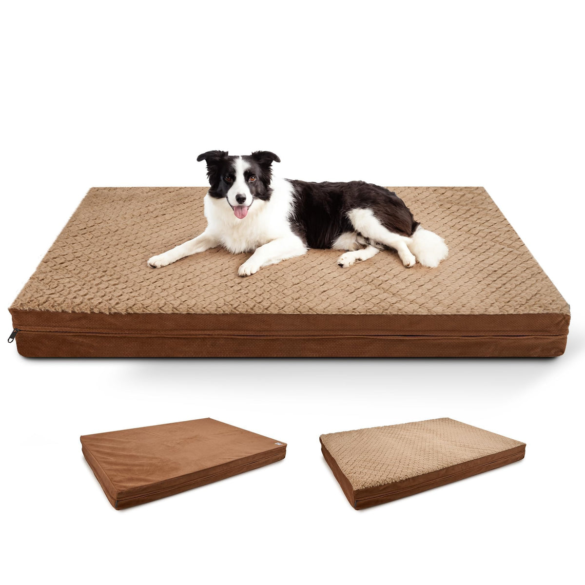 Sytopia dog bed cover close-up, showcasing washable design for easy cleaning and odor control.