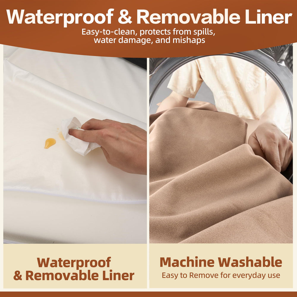 Sytopia built-in pillow design supports head and neck for restful lounging.