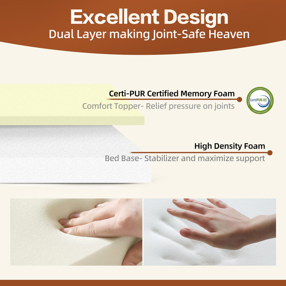 Sytopia CertiPUR-US memory foam and OEKO-TEX materials ensure safe luxury.