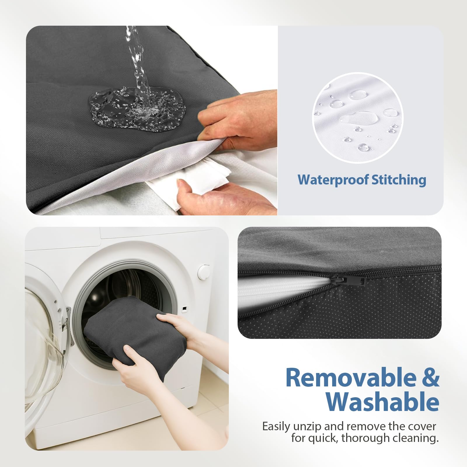 Sytopia XXL durable-canvas offers soft, versatile indoor/outdoor lounging.