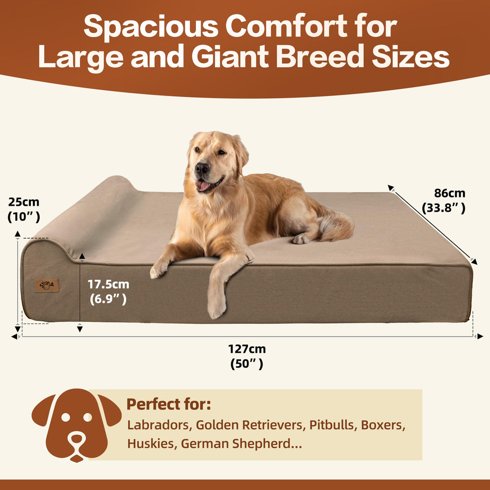 Sytopia XXL seven inch thick foam core emphasizes premium comfort and joint relief for large breeds.