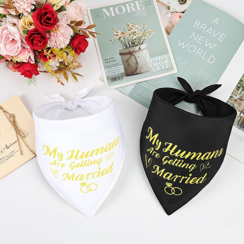 SZEE bride-groom-dog-bandana helps capture memorable couple moments.