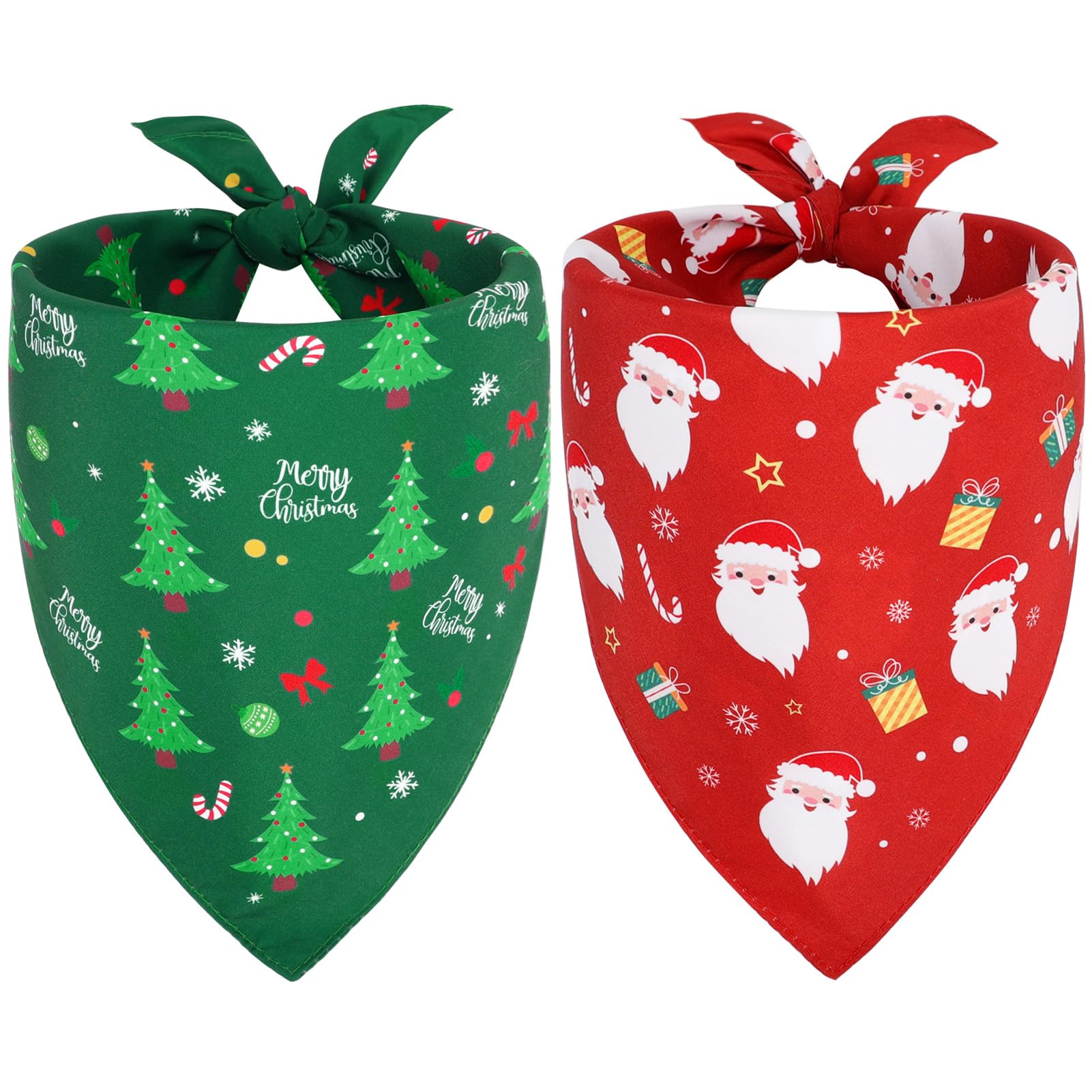 SZEE Christmas bandana with Santa print in red for festive photoshoots