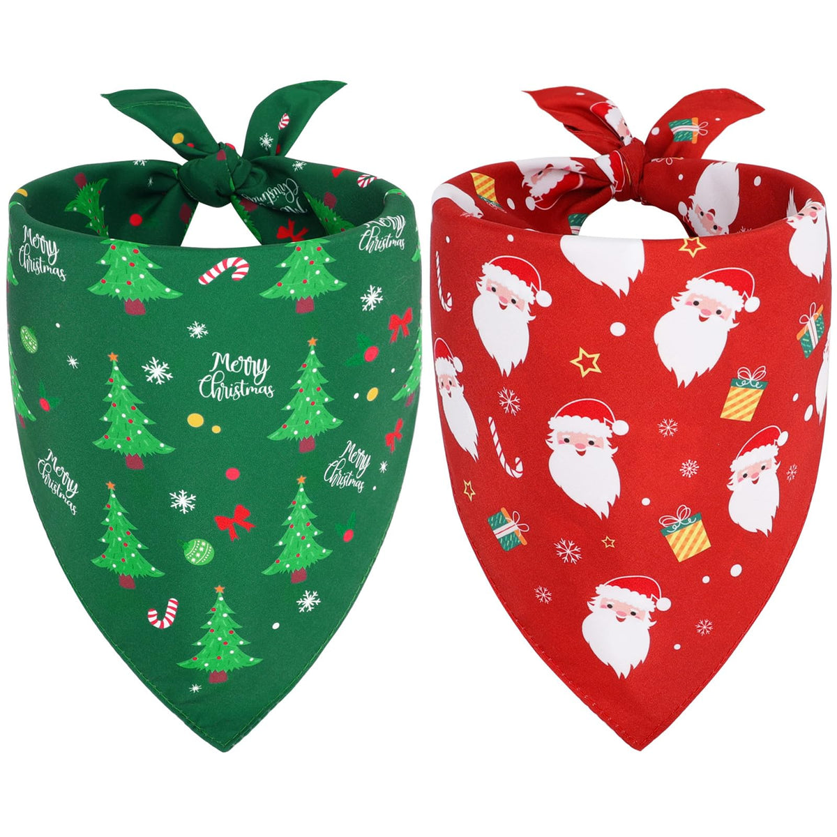 SZEE Christmas bandana with Santa print in red for festive photoshoots