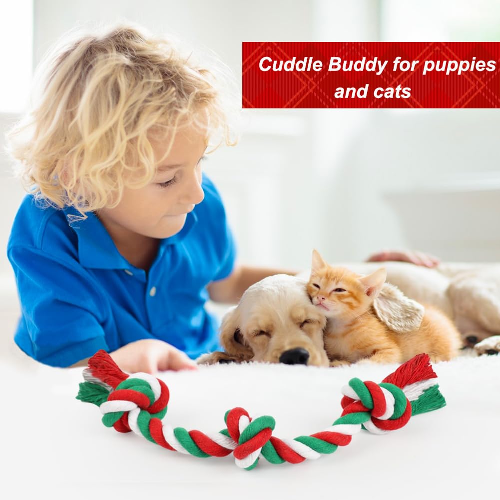 SZEE festive red and green rope toy stands out during playtime