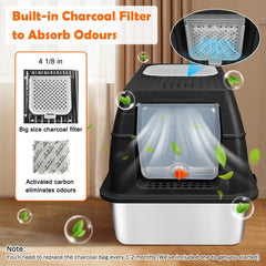 SZEE activated charcoal space enhances odor control in the top section.