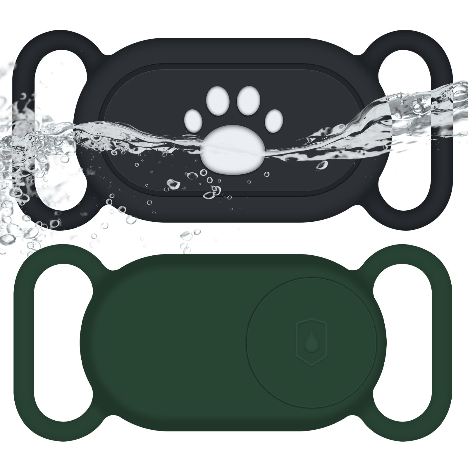 SZJCLTD SmartTag2 dog collar holder in black provides a secure fit for active pets.